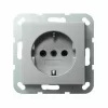 GIRA Steckdose 1f Alu System 55 UP IP20 ZP Horiz/vert Zentralpl 18826 7