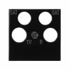 GIRA Zentralplatte Sat/TV/Radi System 55 Sw Mt Schraubbef M.Aufdruck 25910 5