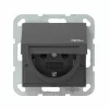 GIRA Steckdose 1f Anth System 55 UP M.BS IP20 Klappd M.erh.Berührungsschutz Horiz/vert 41428 5