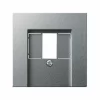 GIRA Zentralplatte TAE 1f System 55 Alu Schraubbef 27626 5