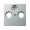 GIRA Zentralplatte Sat/TV/Radi System 55 Alu Schraubbef 86926 5