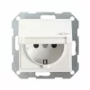 GIRA Steckdose 1f Rws Glz System 55 UP Klappd IP20 Horiz/vert Zentralpl 45403 5