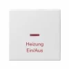 GIRA Kontrollwippe Schalter System 55 Rws Glz Heizung Notschalter 67803 7
