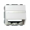 GIRA Zentralplatte Datenanschl System 55 Rws Glz Schraubbef M.Beschr.Feld 87003 7