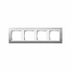 GIRA 0214326 4-FACH-ABSCHLUSSRAHMEN FÜR WEISSE LÜFTUNG FARBE ALUMINIUM 5