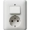 GIRA 017603 WIPPSCHALTER/STECKDOSE VOLLE PLATTE REINWEIß GLÄNZEND 5