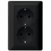 GIRA 0783005 SCHUKO-DOPPELSTECKDOSE 16 A 250 V~ MIT INTEGRIERTEM ERHÖHTENBERHRUNGSSCHUTZ UND VOLLPLATTE, SYSTEM 55, 8